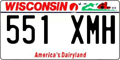 WI license plate 551XMH
