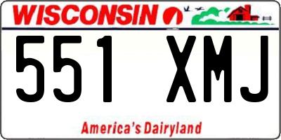 WI license plate 551XMJ