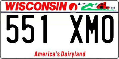 WI license plate 551XMO