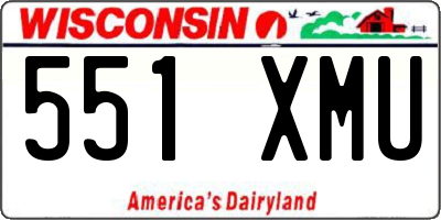 WI license plate 551XMU