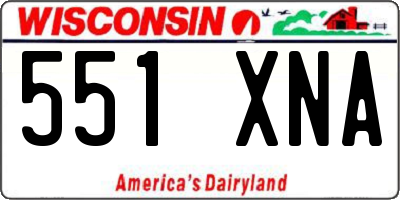 WI license plate 551XNA