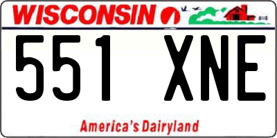 WI license plate 551XNE