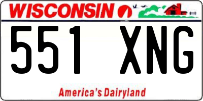 WI license plate 551XNG