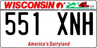 WI license plate 551XNH