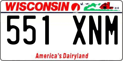 WI license plate 551XNM