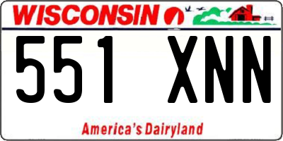 WI license plate 551XNN