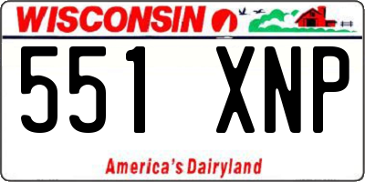 WI license plate 551XNP