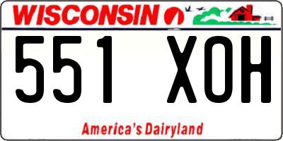 WI license plate 551XOH