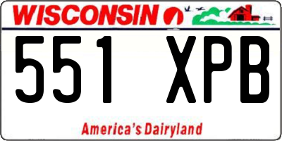 WI license plate 551XPB
