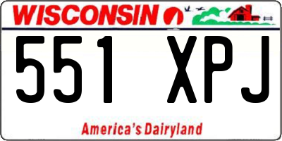 WI license plate 551XPJ