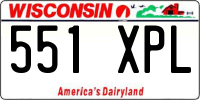WI license plate 551XPL
