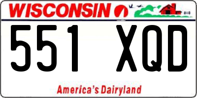 WI license plate 551XQD