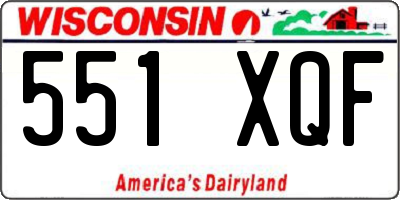 WI license plate 551XQF