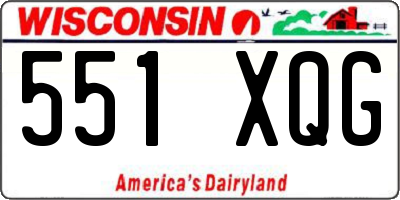 WI license plate 551XQG