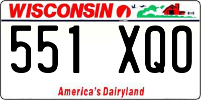 WI license plate 551XQO
