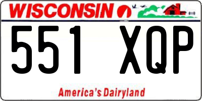 WI license plate 551XQP