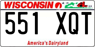 WI license plate 551XQT