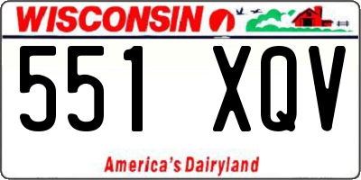 WI license plate 551XQV