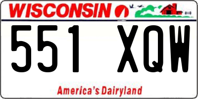 WI license plate 551XQW