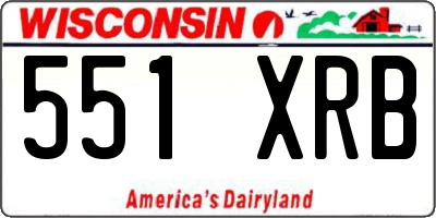 WI license plate 551XRB