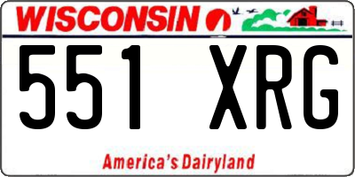 WI license plate 551XRG