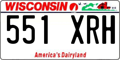 WI license plate 551XRH