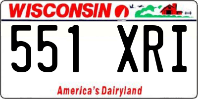 WI license plate 551XRI