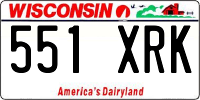 WI license plate 551XRK
