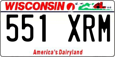 WI license plate 551XRM