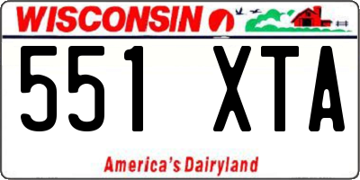 WI license plate 551XTA