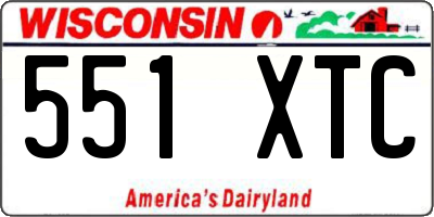 WI license plate 551XTC