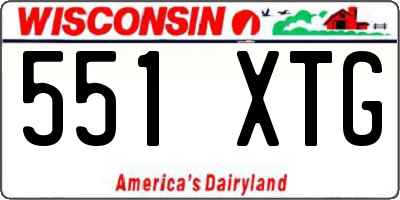 WI license plate 551XTG
