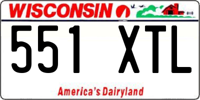 WI license plate 551XTL