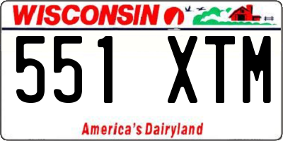 WI license plate 551XTM