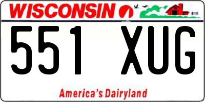 WI license plate 551XUG