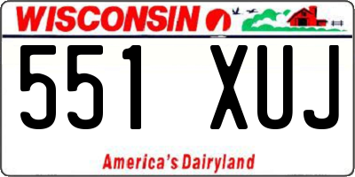 WI license plate 551XUJ