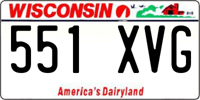 WI license plate 551XVG