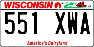 WI license plate 551XWA