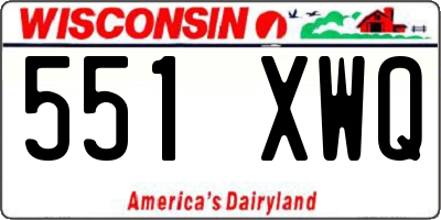 WI license plate 551XWQ