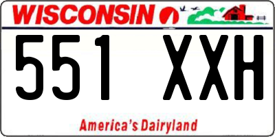 WI license plate 551XXH