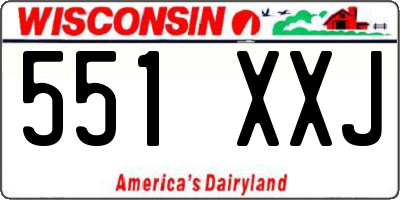 WI license plate 551XXJ