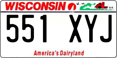 WI license plate 551XYJ