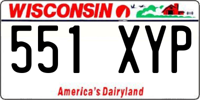 WI license plate 551XYP