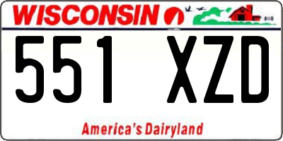 WI license plate 551XZD