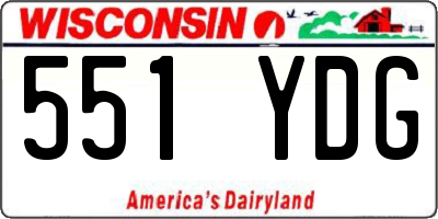 WI license plate 551YDG