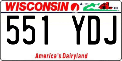 WI license plate 551YDJ
