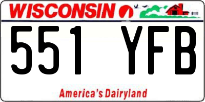 WI license plate 551YFB