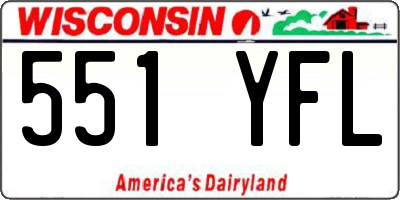 WI license plate 551YFL