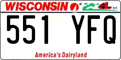 WI license plate 551YFQ
