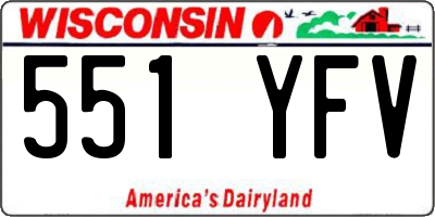 WI license plate 551YFV